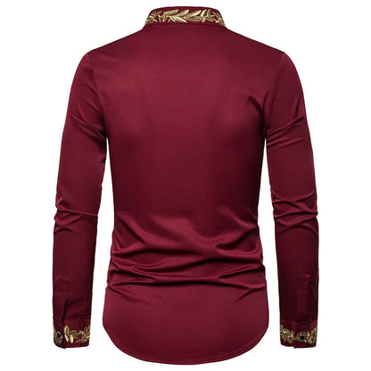 2026 Men's Summer Casual Long Sleeve Shirts Slim Fit Turn Down Collar Shirts Formal Office Business Shirts for Men Tops Big Size