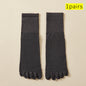 Hot Sale Men's Cotton Toe Socks Moisture-Wicking Odor Control Seamless Toe Design Long Crew Socks for Sports Daily Wear