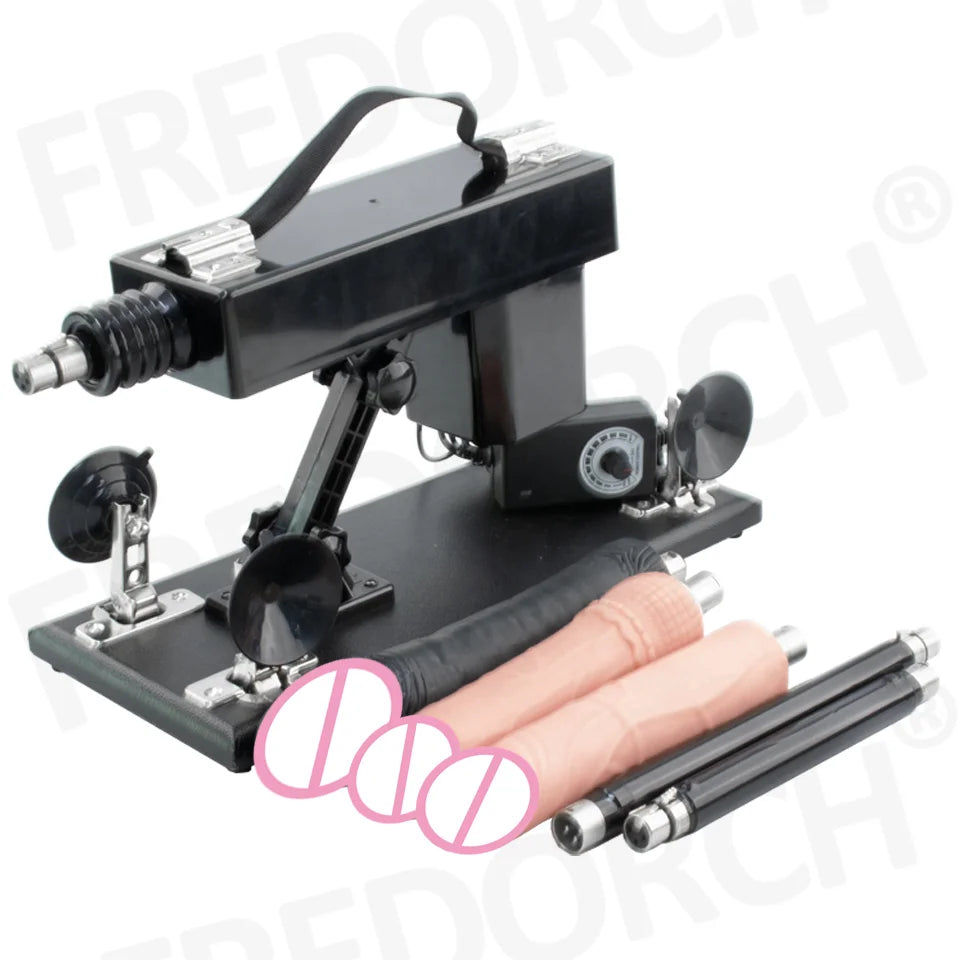 FREDORCH Sex Machines More Attachment Masturbating Pumping Sex Gun Adjustable with Dildo Couples Sex Toy Love Machine for Couple