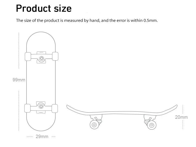 Puzzle Toy Finger Skateboard Maple Wood Fingerboard Hobbies Novelty Anti Stress Sensory Toys For Boy Mini Funny Cute Skate Gift