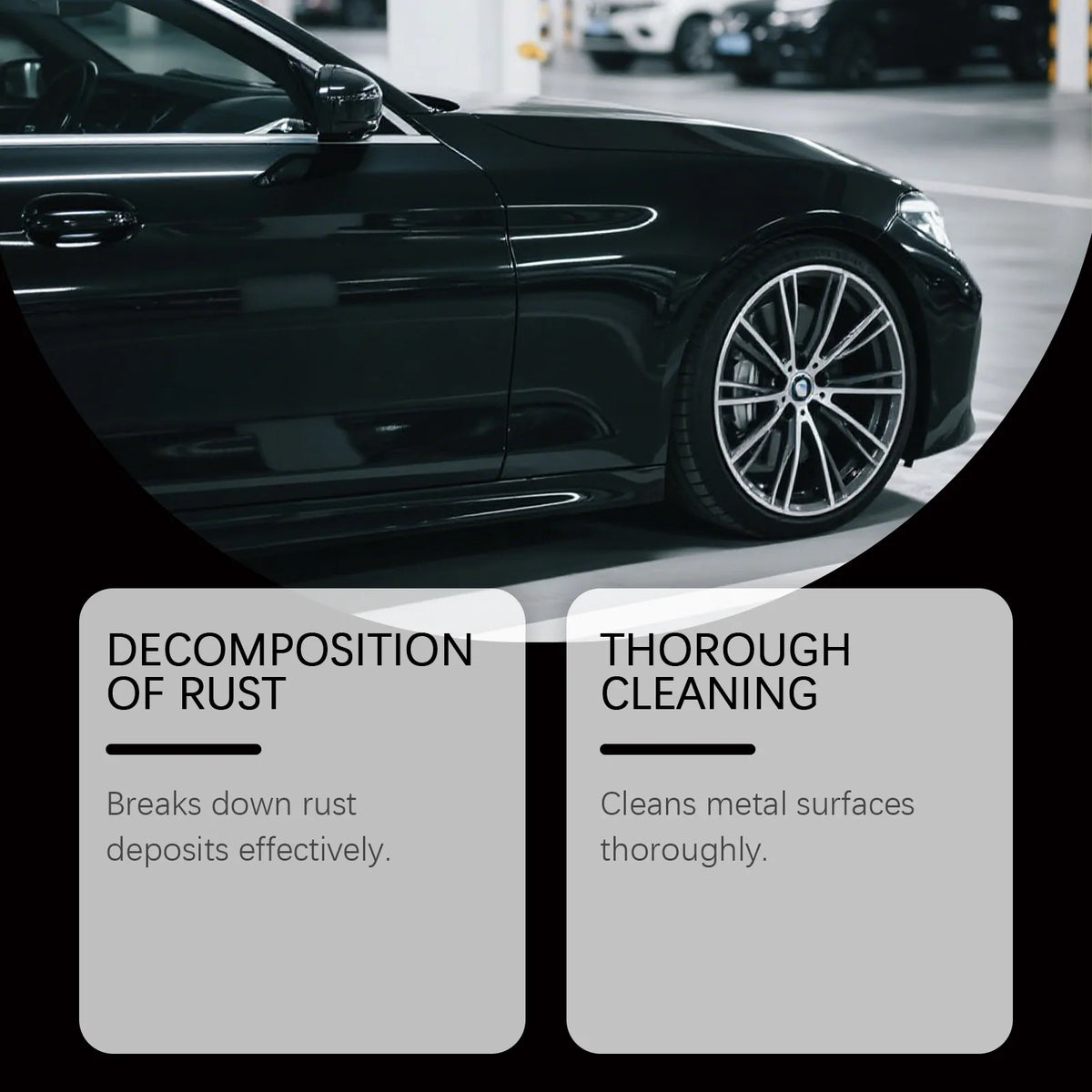 Multi Purpose Rust Converter Spray Lubricant and Degreaser for Rims Chains Metal Surfaces Cleaner Vehicle Supplies