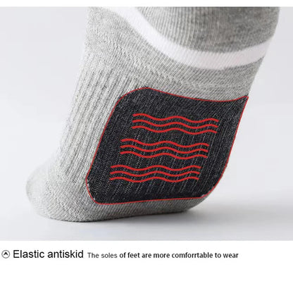 5 Pairs High Quality Socks Men Summer Outdoor Casual Cotton Socks Short Breathable Black Ankle Socks Run Sports Socks Size 38-45