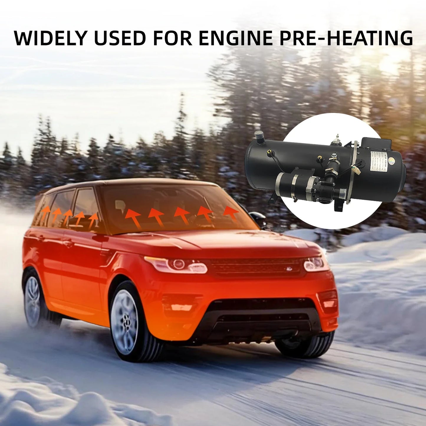 SIHAO 5KW 16.3KW Liquid Fuel Parking Heater Vehicle Auxiliary Heater Engine Startup Cabin Heating Windshield Anti-Frost Unit