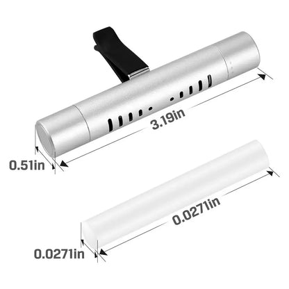 Car Fragrance Custom Vent Clip Cylindrical Essential Oil Car Diffuser Vent Clip with 10 Refill Sticks for Auto Office Kitchen
