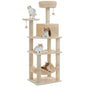 Multi-Level Cat Tree for Indoor Cats Large Cat Tower with Cozy Condo Hammock Sisal Scratching Posts Cat Scratchers Bed Cat Toys