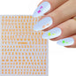 1Pc 3D Roman Letter Nail Stickers Gold/Silver/Black/Laser Alphabet Self Adhesive Decal Y2K English Words/Number Manicure Sliders