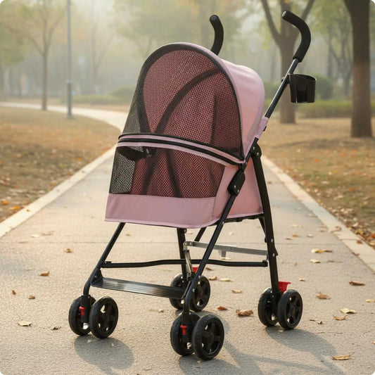 Foldable Carrier Lightweight Pet Dog Buggy Small Dog Stroller Cushion Travel Enclosure for Puppy Outings