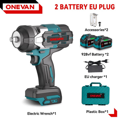 ONEVAN 2800N.M Brushless Cordless Electric Impact Wrench High Torque Screwdriver Drill Power Tool For Makita 18V Battery Pin