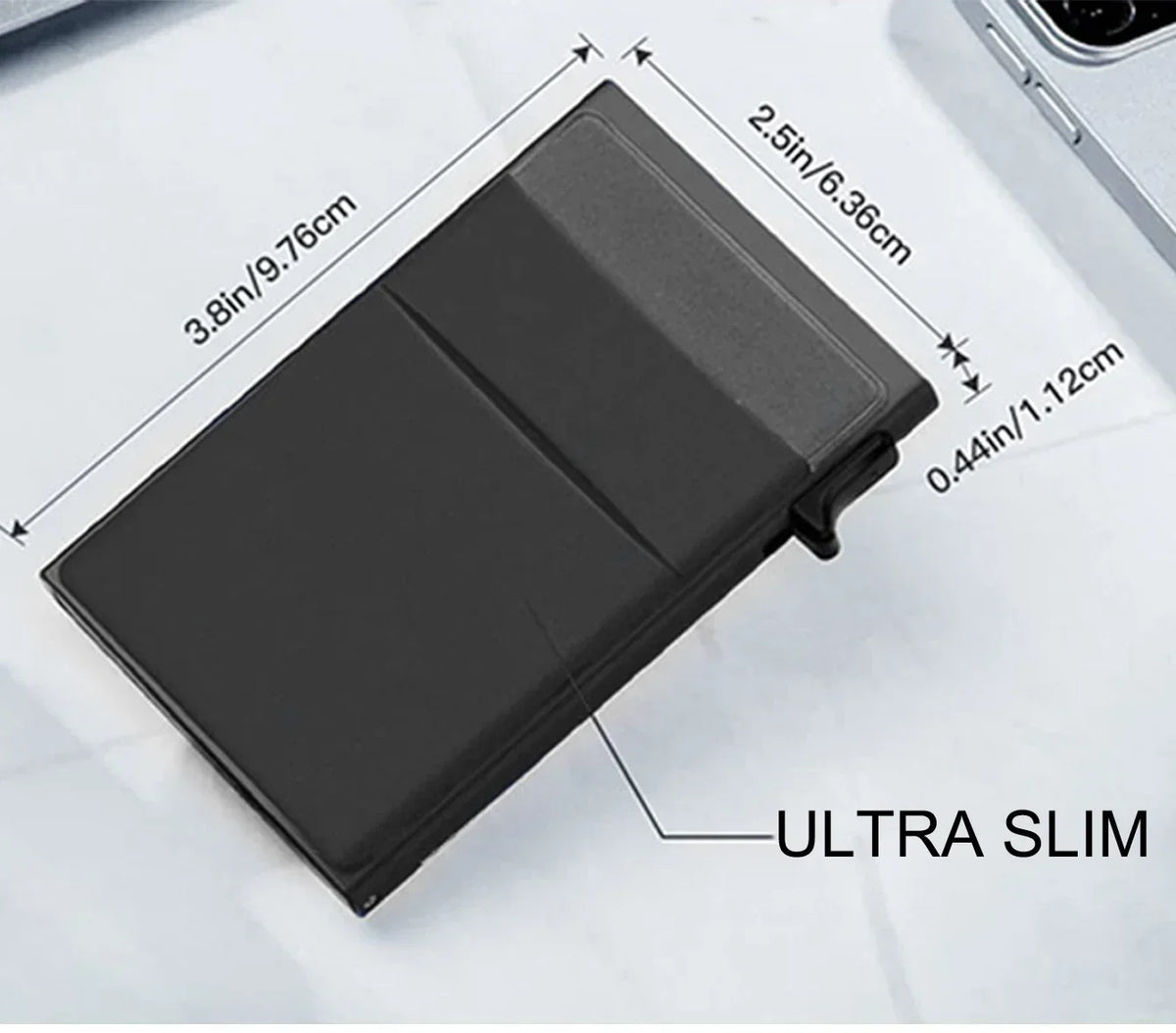 Unisex Anti Rfid Blocking Protected ID Credit Magic Card Holder Men Thin Slim Minimalist Smart Wallets Metal ID Cardholer Case
