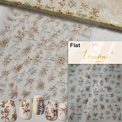 Jelly Butterfly 5D Nail Art Sticker Rhinestone Crystal Charming Shiny Insect Animals DIY Self Adhesive Decoration Manicure Decal
