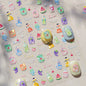 Colorful 5D Happy Birthday Nail Art Sticker Cake Candle Numbers Musical Note Cute Bear Stars Cherry Self Adhesive Manicure Decal
