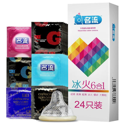 delay ejaculation Condom for men intimate ultra thin latex rubber 6 style unusual condoms ICE Hot Feeling Condones sex shop