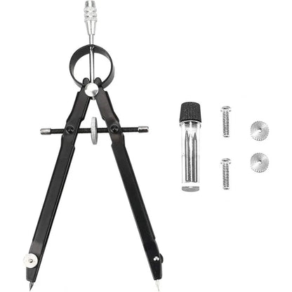 Compass Geometry Set with Lock, Professional Compass,for Solid and Plane Precis Math and Precision Compass, Metal and Durable