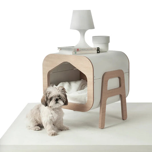 Home Pet House for Cat & Dog,Small Enclosed Bunny Hutch with Ventilation,Modern Cottage Style Animal Shelter,Indoor Outdoor Use