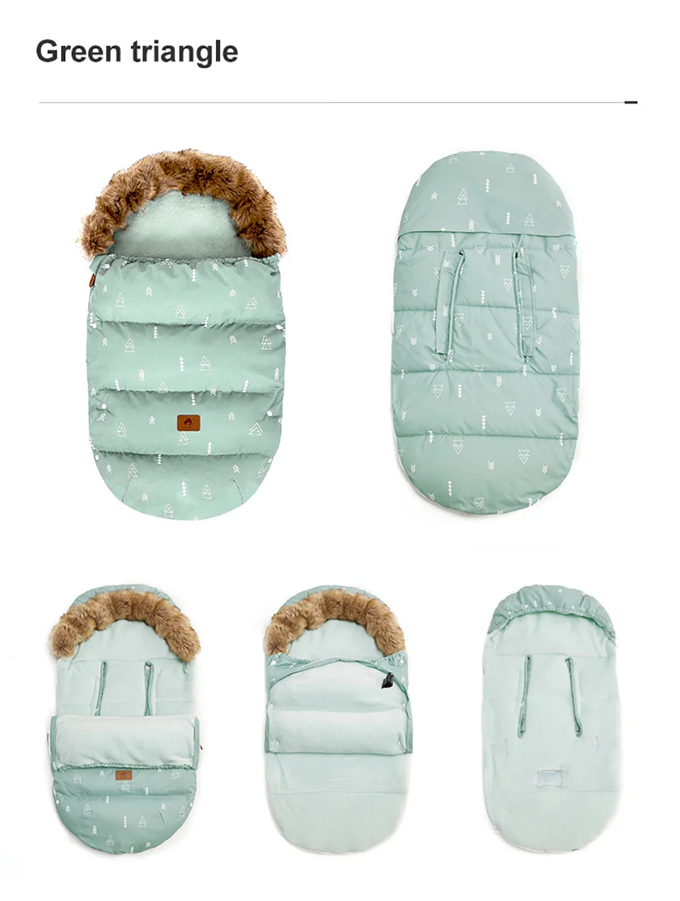 Stroller Footmuff Outdoor Winter Baby Warm In Pram Removable Thicker Windproof Fur Collar Baby Envelope Stroller Accessories