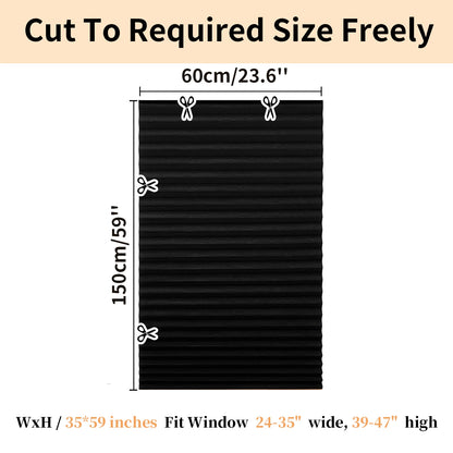 1Pc Shades Self-adhesive Half/Full Windows Nonwoven Folding Curtain Bathroom Balcony Living Room Balcony Curtains Pleated Blinds