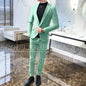 Mens Suits Wine Red Black Green Suits For Man Groom Wedding Velvet Tuxedo Velour Blazer Jackets Pants 2 Piece Costume Homme New