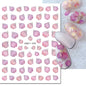 3d Nail Art Decals Elegant White RoyalBlue Roses Flowers Adhesive Sliders Nail Stickers Decoration For Nail Manicure