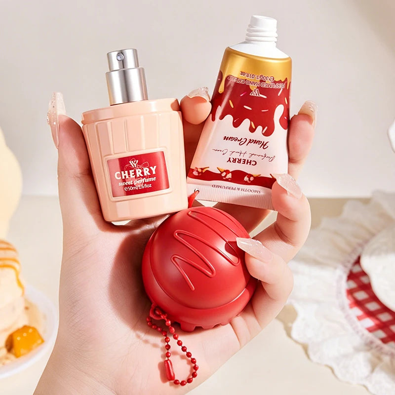 Dubai Arabia Gourmet Eau De Toilette 50ml Cherry Croissant Strawberry Chocolate Scent Cute Delicate Pendant Body Perfume Spray