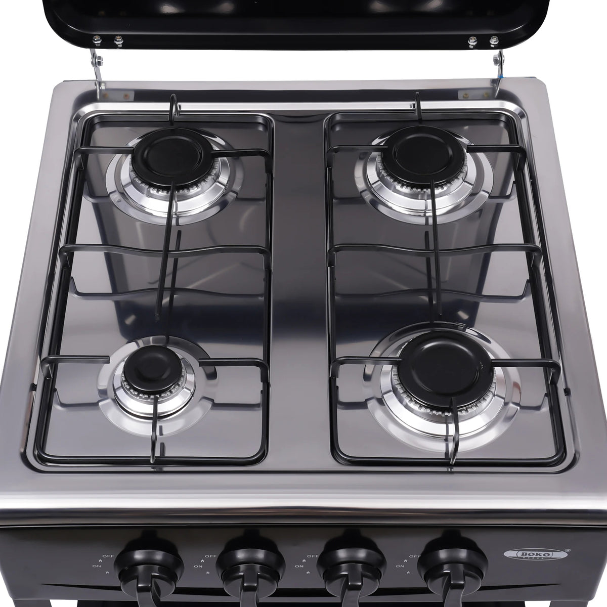 Natural Gas Stove w/ 4 Burners, Classic Appearance NG/LPG Gas Stove, Wind-resist Indoor Outdoor Cooking Tool, Gas Cooktop