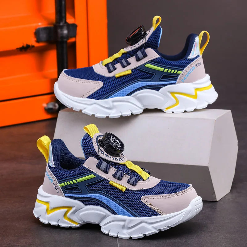 New Children Sports Shoes Boy Sneaker Black Mesh Summer Breathable Kids Casual Shoes Boy Running Tennis Running Sneaker