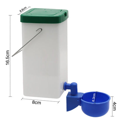 1000ml Rabbit Water bottle with Red Water Bowl Poultry Chick Auto Automatic Drinker for Chicken Duck