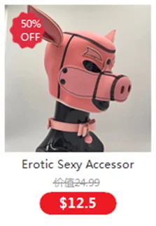 Dog Cosplay Costumes of Leather Restraints Collar and Half Face Mask with Fetish Gloves for Couples Bdsm Slave Bondage Flirting
