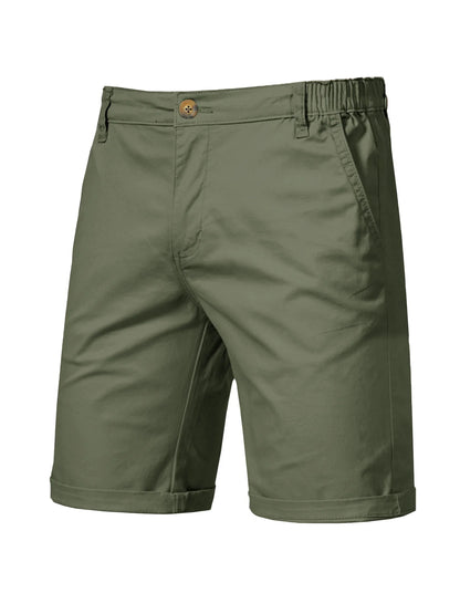 2025 Men's Solid Color Casual Short Pants Beach Breathable Comfortable Straight Short Trousers Hawaiian Holiday Men'S Pants 3XL