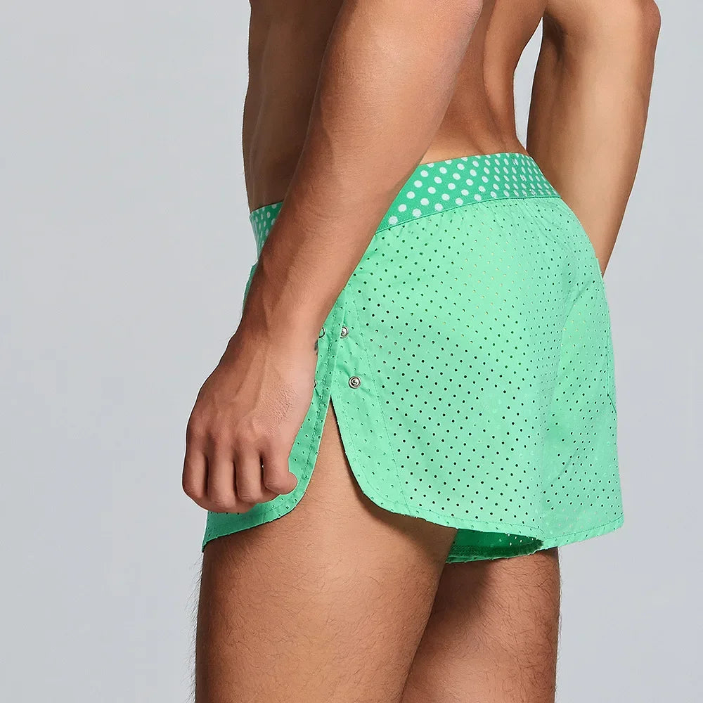 Solid color, men's mesh breathable men's shorts, boxer men's boxers 240503