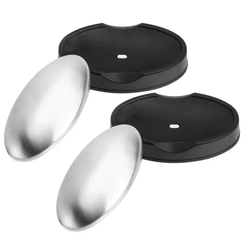 New Oval Hand Washer 304 Stainless Steel Deodorant Soap Metal Soap for Deodorizing Cleaning Kitchen Tools and Odor Removal