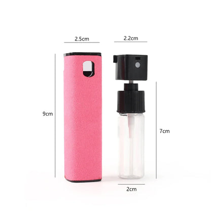 2-IN-1 Screen Dust Removal Microfiber Cloth Wipe Spray Bottle Set Laptop Tablet Mobile Phone Cleaning Tools Portable Cleaner