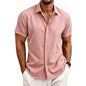 2026 Cotton Linen Shirts for Men Casual Shirts Lightweight Short Sleeve Henley Beach Shirts Fashion Hawaiian T Shirts for Men