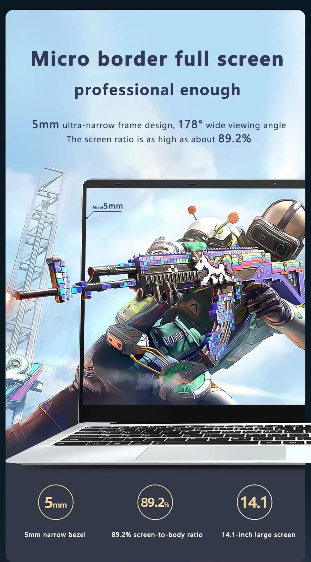 2026 Portable Windows 11 Pro Laptops Intel Core I7 8650U 16GB RAM 1TB SSD Office Gamer Study Notebook Computer PC