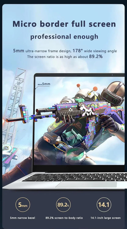 2026 Portable Windows 11 Pro Laptops Intel Core I7 8650U 16GB RAM 1TB SSD Office Gamer Study Notebook Computer PC