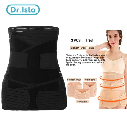 3In1 Corset Postpartum Band Pregnant Women Tummy Belly Peis Belt Wrap Waist Trainer Recovery Bandage Strap Body Shaper