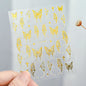 3D Gold Sun/Moon/Star Bronzing Nail Art Sticker 8*10cm Laser Star Moon Design Nail Decal Gold Silver Self-Adhesive Slider &*&
