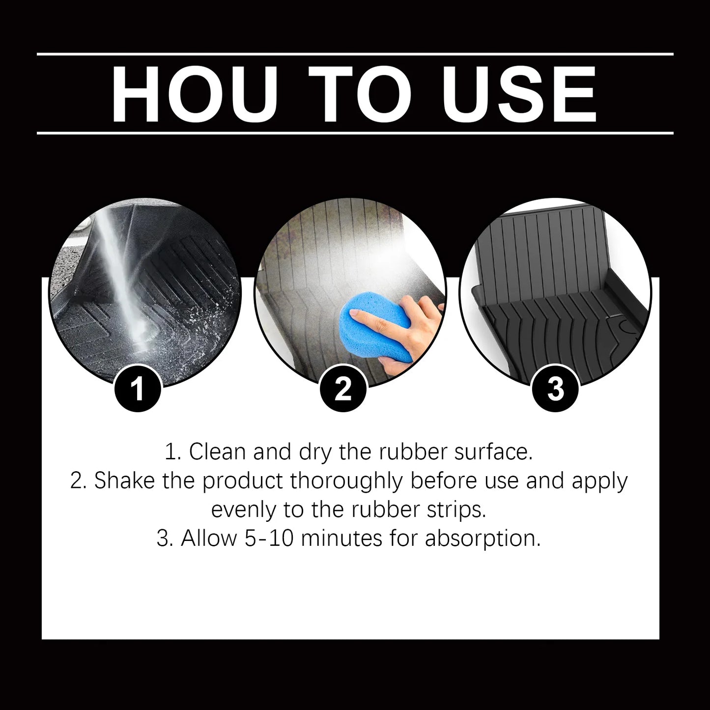 Car Rubber Care Agent–Anti-Aging, Repairs,Restores Black Luster,Resists High & Low Temperatures,Gentle Formula,Non-Corrosive