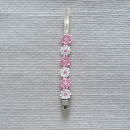 Little Daisy Pacifier Clips Baby Pacifier Anti-drop Chain Toddler Dummy Clip Nipple Holder Baby Shower Gift Baby Accessories