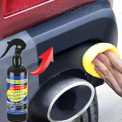 Plastic Restorer Revitalizer Plastic Leather Renovator Longlasting Coating For Car Rubbers Refurbish Clean Gloss Black Shine