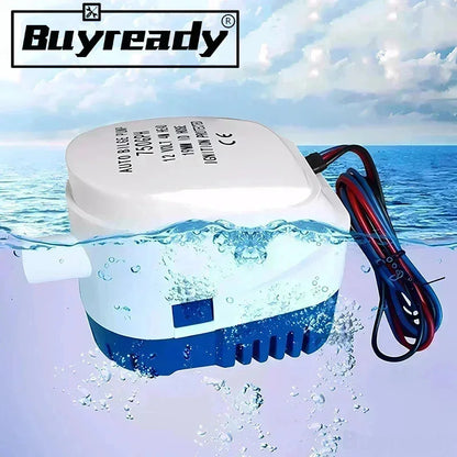12V 24V 110V 220V 750GPH 1100GPH Automatic Boat Bilge Pump Auto Float Switch DC Submersible Electric Water Pump 12 24 V 220 Volt