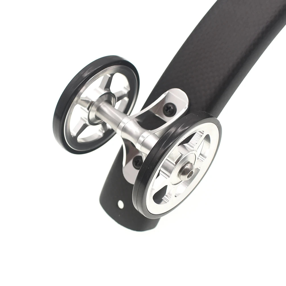 TWTOPSE Bike Easywheel Mudguard Fender Wheel For Brompton Folding Bicycle Mud Guard Wheel Double AL7075 CNC A C Line 77g 60mm