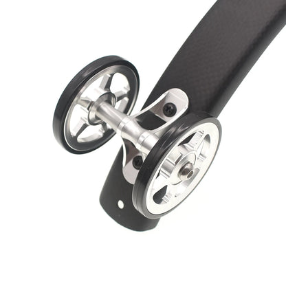 TWTOPSE Bike Easywheel Mudguard Fender Wheel For Brompton Folding Bicycle Mud Guard Wheel Double AL7075 CNC A C Line 77g 60mm