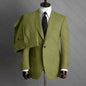 Fashion Gray Men Suits High-end Single Breasted Wedding Tuxedo Business Casual Office Male Suit Slim 2 Piece (Blazer+Pants)
