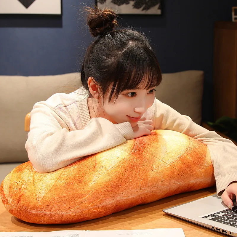 French Bread Plush Pillow Stuffed Printing Images Food Plushie Peluche Party Prop Decor Sleeping Companion Man Gift