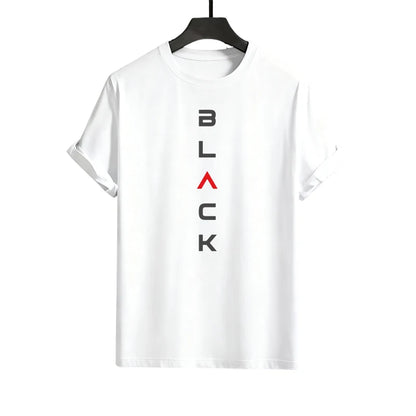 Black Letter Print Mens Tracksuit T-shirt + Pants Urban Causal Sports Outfit Male Spring Summer Home Outdoor Comfort Tees Set