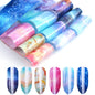 16Pc Holographic Nail Foil Set Starry Transfer 20*4cm Sticker Laser Flowers Leopard Mix Design Decal DIY Nail Art Decoration