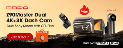 【Free 128G Card】DDPAI Z60 Dual Dash Cam Front and Rear 4K+1080P Dashcam Car DVR Dash Camera GPS ADAS Nightvision Park Monitor