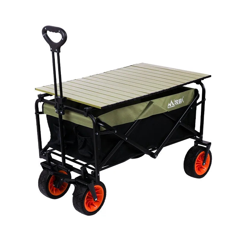 Home Camping Cart, Vegetable Cart, Folding Camping Outdoor Shopping Cart