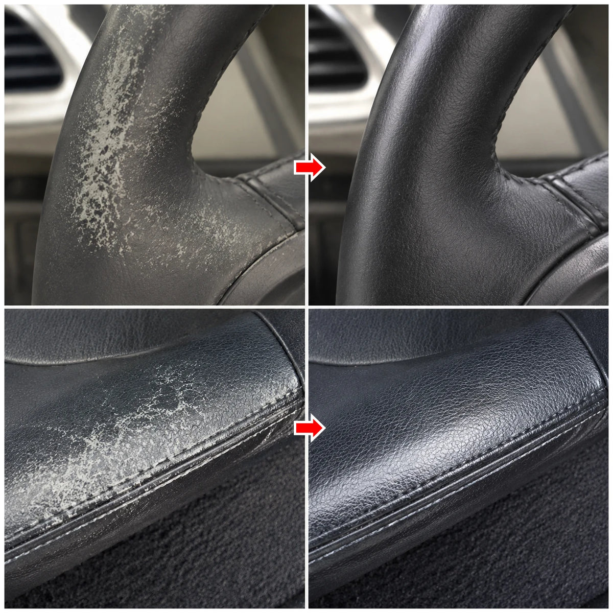 Car interior leather and plastic refurbishment, Paintable repair filler Fix small holes and scratches on smooth leather