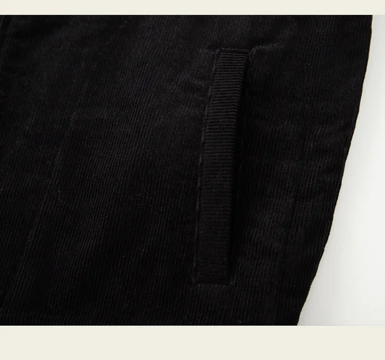2026 Spring/Summer American Retro Workwear Long-Sleeved Farmer's Coop Jacket for Male Youth - High-end Trendy Corduroy Coat